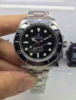 Swiss Replica Rolex Sea Dweller 4000m SS Black Dial Black Ceramic 40mm